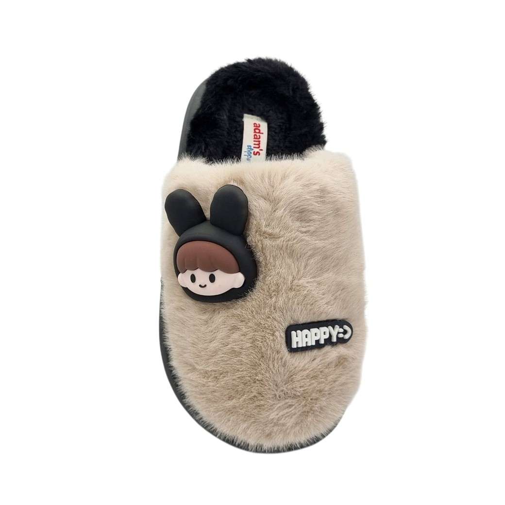 adams-869-25502-slippers_4 Adam's 896-25502 Black Beige Γυναικεία Slippers