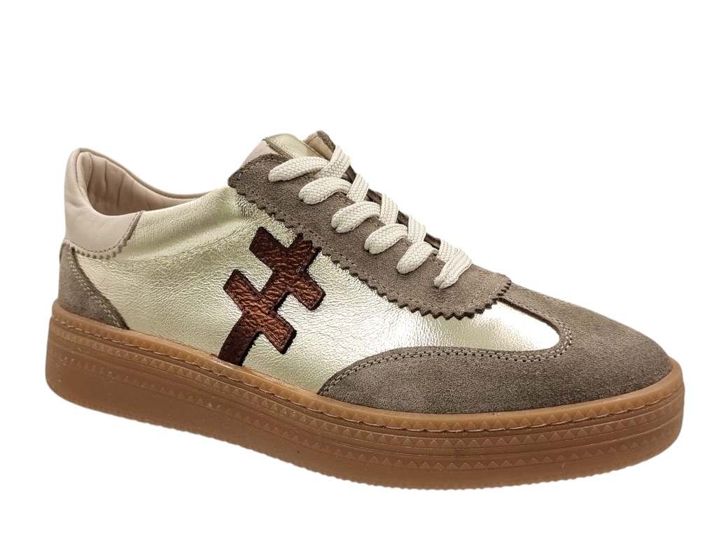 tatoo-13001-sneakers_1 Tatoo 13001 Gold Γυναικεία Δερμάτινα Sneakers