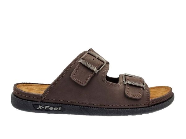 X-Feet 86 Καφέ Δερμάτινα Ανδρικά Σανδάλια